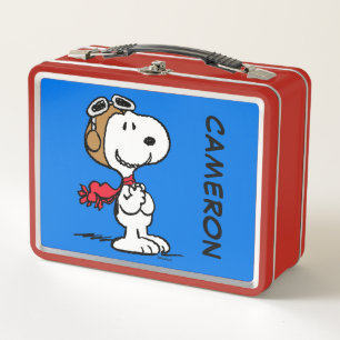 Lunch Box Snoopy L'As Volant   Ajoutez votre nom