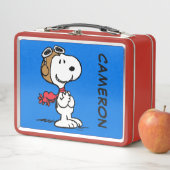 Lunch Box Snoopy L'As Volant | Ajoutez votre nom (En situation)