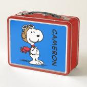 Lunch Box Snoopy L'As Volant | Ajoutez votre nom (Dos)