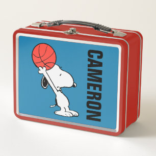 Lunch Box Snoopy Varsity Sports Basketball