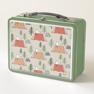 Lunch Box Snoopy & Woodstock Go Camping Motif