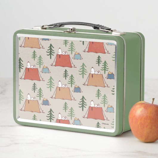 Lunch Box Snoopy & Woodstock Go Camping Motif (En situation)