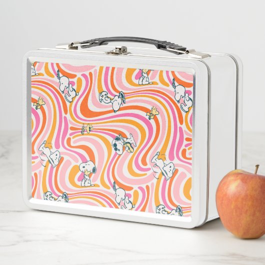 Lunch Box Snoopy & Woodstock Super Vibes Motif orange (En situation)
