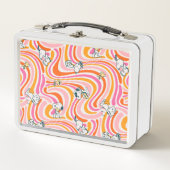 Lunch Box Snoopy & Woodstock Super Vibes Motif orange (Devant)