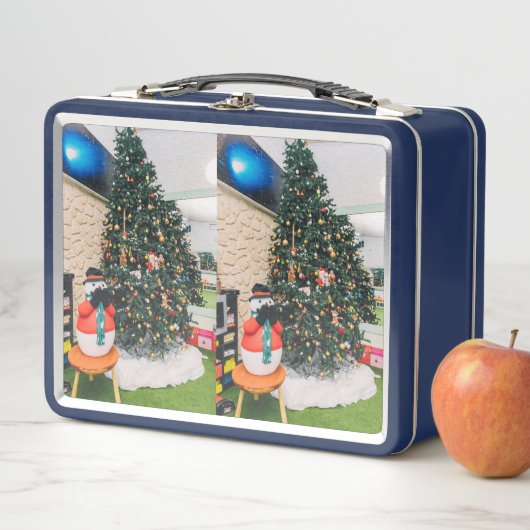 Lunch Box Snowman et sapin de Noël (En situation)