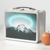 Lunch Box Snowy mountain mysterious blue neon light (En situation)