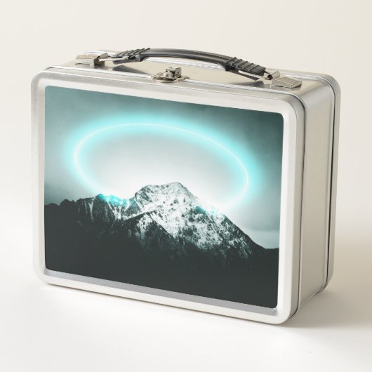 Lunch Box Snowy mountain mysterious blue neon light (Devant)