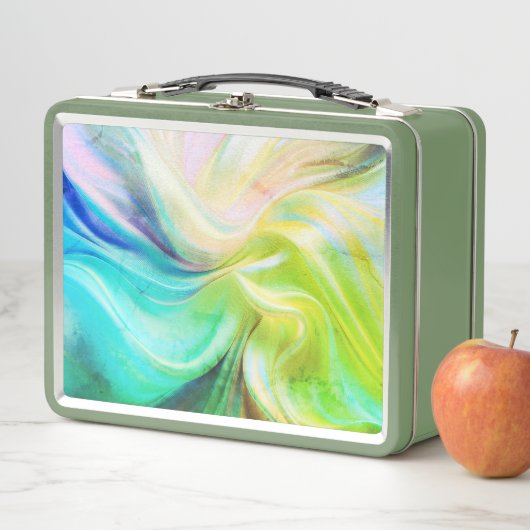 Lunch Box Soie pastel colorée (En situation)