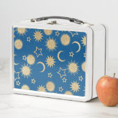 Lunch Box Soleil de lune étoile parties scintillant bleu mar (En situation)