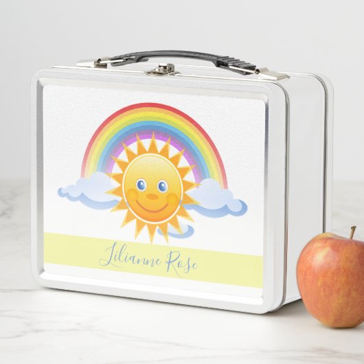 Lunch Box Soleil et arc-en-ciel (En situation)