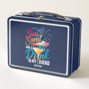 Lunch Box Soleil, sable et un verre à la main, croisière de