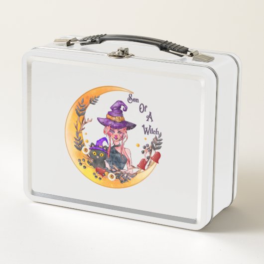 Lunch Box Sorcière et chat noir (Devant)