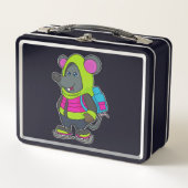 Lunch Box Souris au patinage sur glace avec patins sur glace (Devant)
