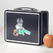 Lunch Box Souris comme coiffeur avec ciseaux et comble (En situation)