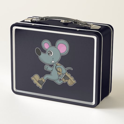 Lunch Box Souris comme coureur avec sac à dos (Dos)