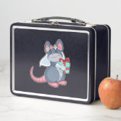 Lunch Box Souris comme mariée avec voile & cadeau.PNG (En situation)