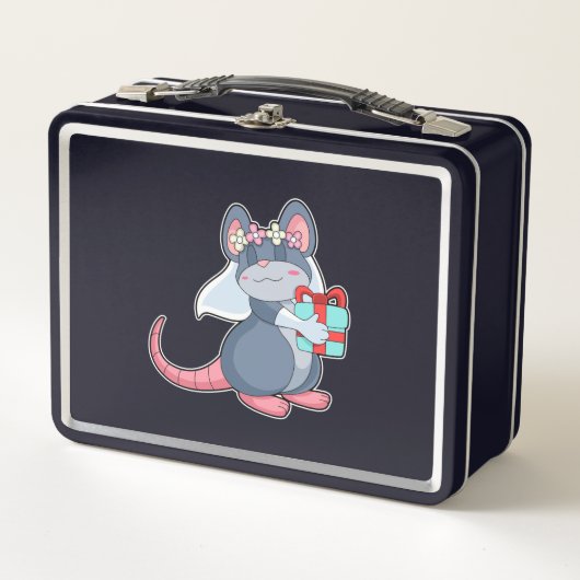 Lunch Box Souris comme mariée avec voile & cadeau.PNG (Devant)
