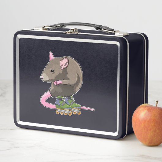 Lunch Box Souris comme Patinage en ligne avec Patins en lign (En situation)
