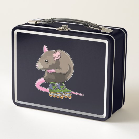 Lunch Box Souris comme Patinage en ligne avec Patins en lign (Devant)