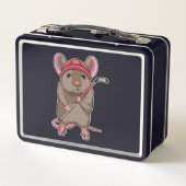 Lunch Box Souris de hockey sur glace avec bâton de hockey su (Dos)
