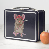 Lunch Box Souris de hockey sur glace avec bâton de hockey su (En situation)