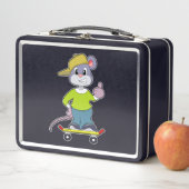Lunch Box Souris en skate avec skateboard (En situation)