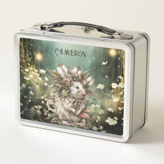 Lunch Box Souris forestière enchantée personnalisée (Dos)