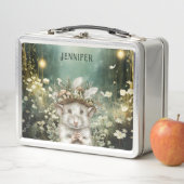 Lunch Box Souris forestière enchantée personnalisée (En situation)