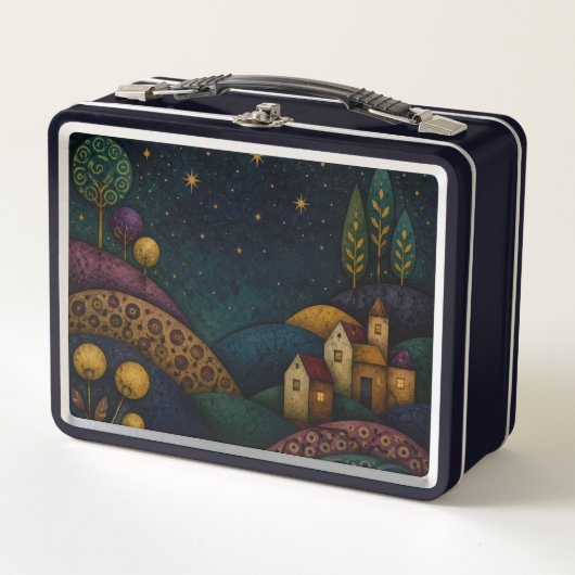 LUNCH BOX SOUS LE CIEL ÉTOILÉ BLEU (Devant)