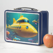 Lunch Box Sous-marin jaune (En situation)
