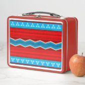 Lunch Box Southwest River Canyon Geometric Red Turquoise (En situation)