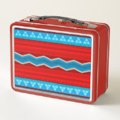 Lunch Box Southwest River Canyon Geometric Red Turquoise (Dos)