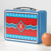 Lunch Box Southwest River Canyon Red Turquoise Monogrammed (En situation)