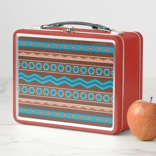 Lunch Box Southwest Style Geometric Cameron Gorge Design (En situation)