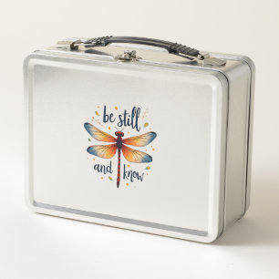 Lunch Box Soyez calme et connaissez Floral Dragonfly Christi