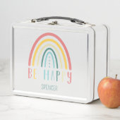 Lunch Box Soyez heureux Pastel Boho Rainbow (En situation)