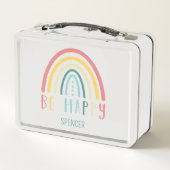Lunch Box Soyez heureux Pastel Boho Rainbow (Dos)