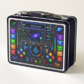 Lunch Box Spaceship Control Panel Personalized Name (Dos)