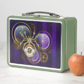 Lunch Box Spider Steampunk sur Arrière - plan pourpre (En situation)