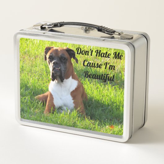 Lunch Box Spike the Boxer Dog - Boîte à lunch en métal perso (Dos)