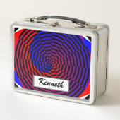 Lunch Box Spiral Rouge & Bleu par Kenneth Yoncich (Devant)