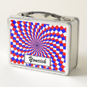 Lunch Box Spirale Rouge Blanc Bleu de Kenneth Yoncich (Dos)
