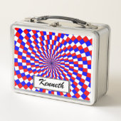 Lunch Box Spirale Rouge Blanc Bleu de Kenneth Yoncich (Devant)