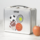 Lunch Box Sports Balls d'athlétisme Nom personnalisé École (En situation)