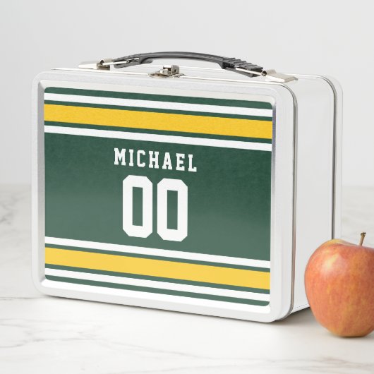 Lunch Box Sports Team Football Jersey Nom personnalisé Numér (En situation)