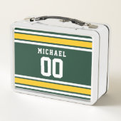 Lunch Box Sports Team Football Jersey Nom personnalisé Numér (Dos)