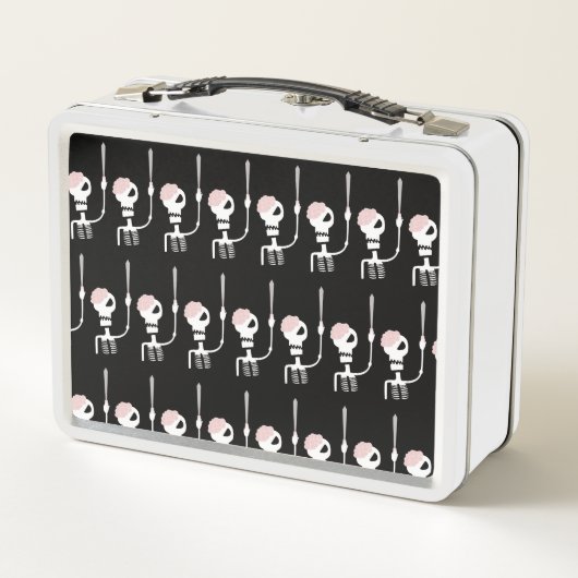 Lunch Box Squelette d'Halloween avec épée (Dos)