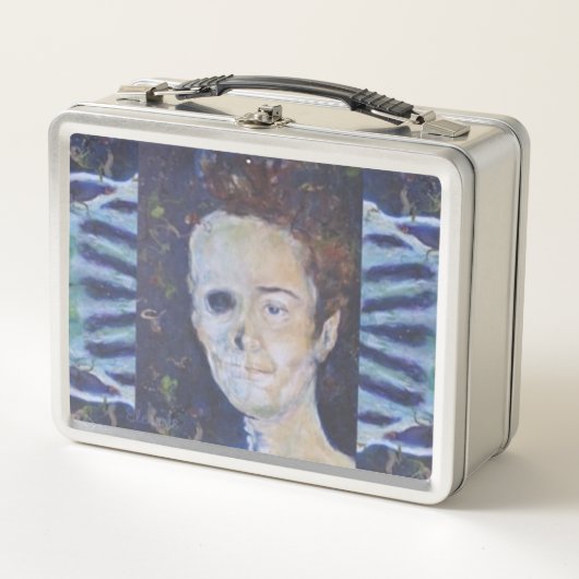 Lunch Box Squelette osseux Portrait Maureen Girard Halloween (Devant)
