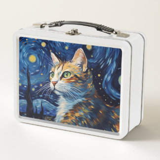 Lunch Box Starry Night Cat