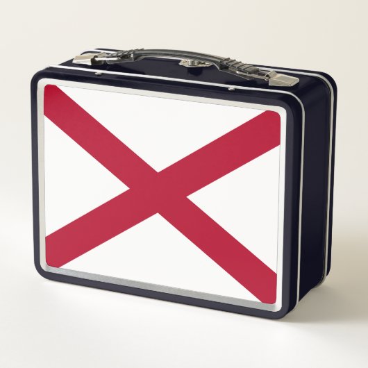 Lunch Box State Flag Alabama, St Andrew Crimson Cross (Dos)